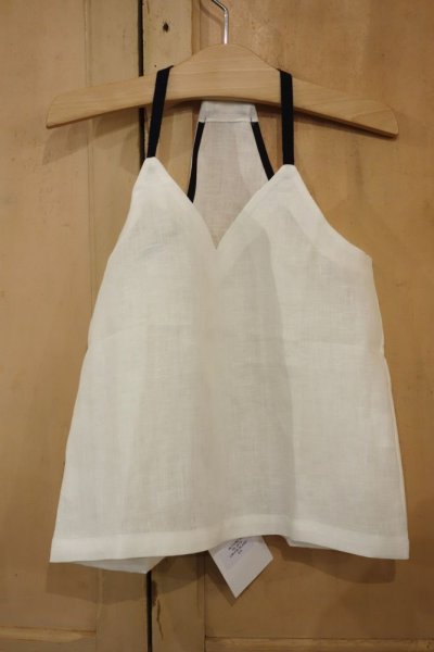 画像2: ★VDJ リネンノースリーブ ブラウス／LIN FIN BLANC (2)