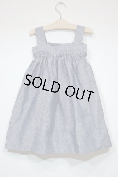 画像2: MAKIE リネンドレス YOKO／BLUE LINEN（4歳のみ） (2)