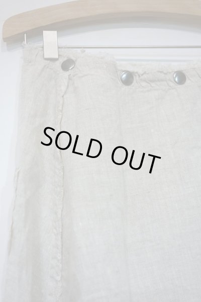 画像2: PIP-SQUEAK CHAPEAU リネン 巻きスカート／NATURAL (2)