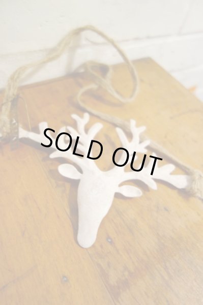 画像4: WALTHER&CO. シカ角リース／白 (4)