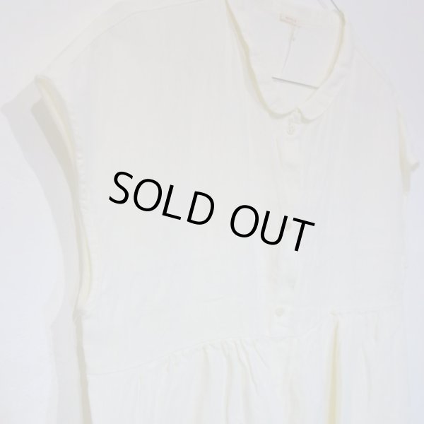 画像3: a.b (apuntob) リネン ラウンドカラーワンピース／SUMMER WHITE(Sのみ) (3)