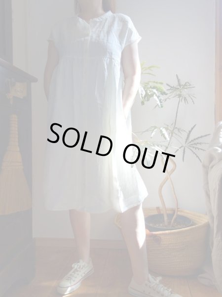 画像5: a.b (apuntob) リネン ラウンドカラーワンピース／SUMMER WHITE(Sのみ) (5)