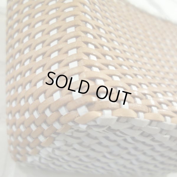 画像2: DRAGON レザーバッグ WEAVE SMALL／NATURAL-WHITE (2)