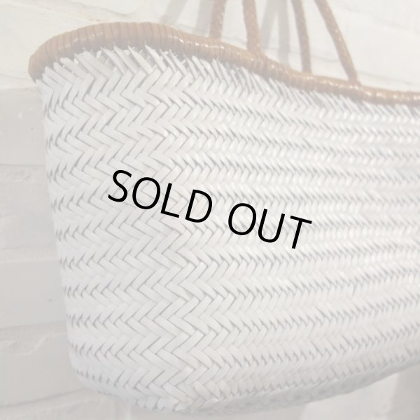 画像3: DRAGON レザーバッグ BAMBOO TRIPLE JUMP(コットン内袋つき)／WHITE (3)