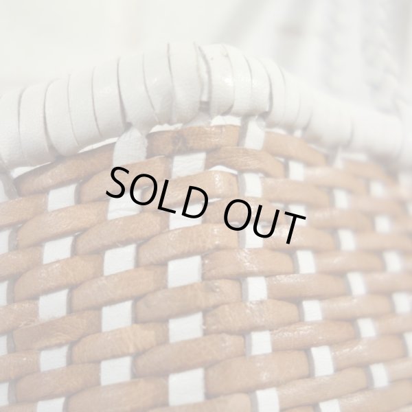 画像3: DRAGON レザーバッグ WEAVE SMALL／NATURAL-WHITE (3)