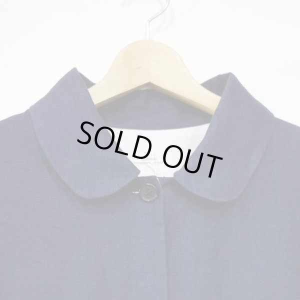 画像2: a.b (apuntob) リネンコート（裏地コットン）／ナイトブルー (2)