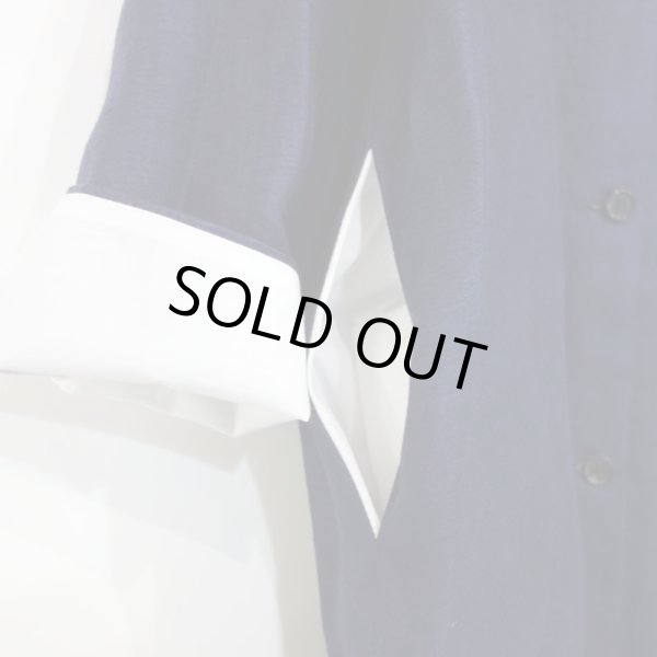 画像6: a.b (apuntob) リネンコート（裏地コットン）／ナイトブルー (6)