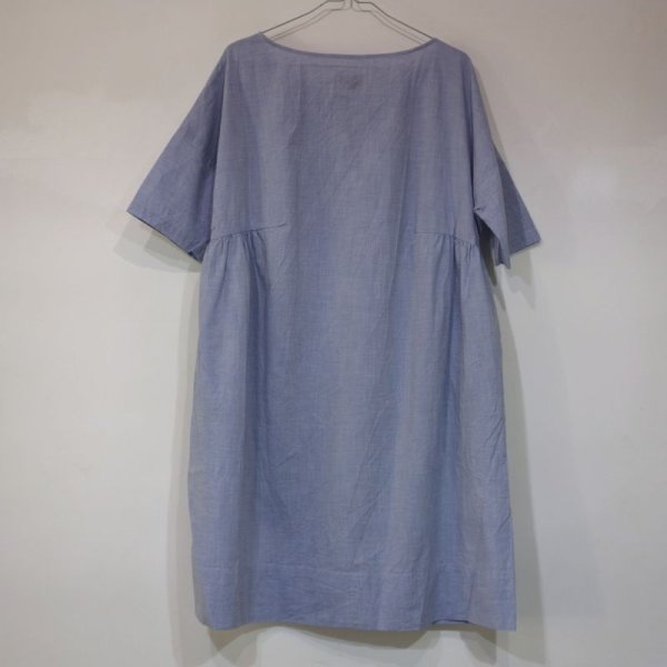 画像4: GALLEGO DESPORTES ボートネック・ワンピース／CHAMBRAY BLUE (4)