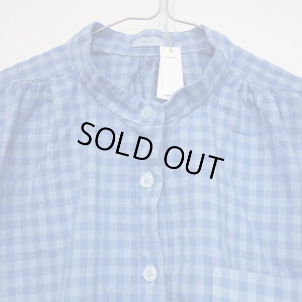 画像4: MAKIE WOMENS コットン／リネン混 チェックワンピース／LIGHT INDIGO CHECK (M/Lのみ) (4)