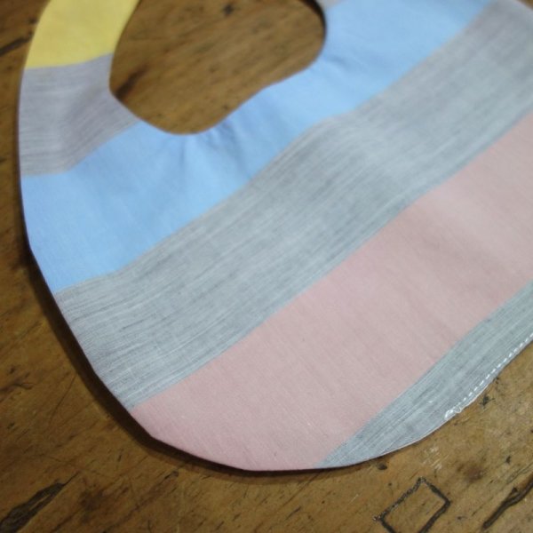 画像2: MAKIE BABY ビブ（ボーダー）／NO.15 BORDER (2)