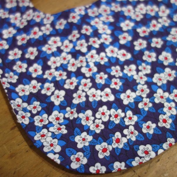 画像2: MAKIE BABY リバティ ビブ／NO.05 BLUE-KOBANA (2)