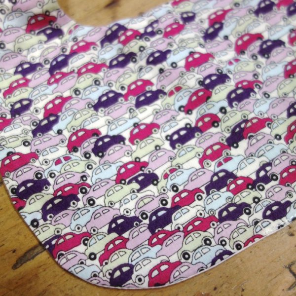 画像2: MAKIE BABY リバティ ビブ（CARS-紫）／NO.20 PURLPLE-CARS (2)