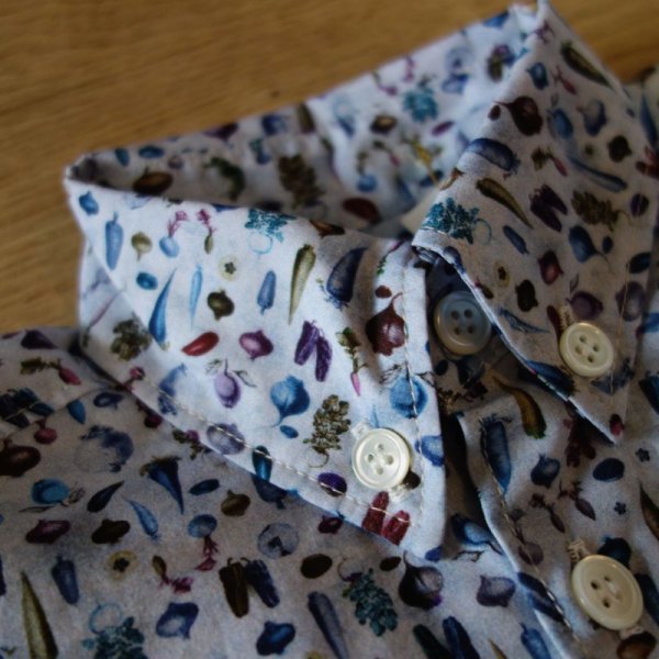 画像5: MAKIE シャツ LEWIS ／BLUE VEGETABLE(6才のみ) (5)