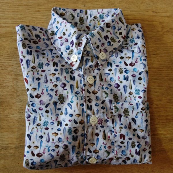 画像6: MAKIE シャツ LEWIS ／BLUE VEGETABLE(6才のみ) (6)