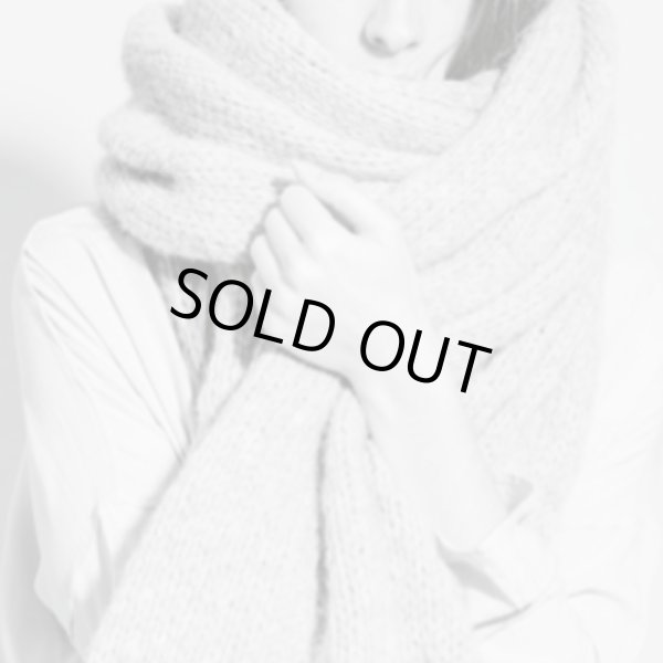 画像2: album di famiglia レディース 大判ストール／ライトグレー (2)