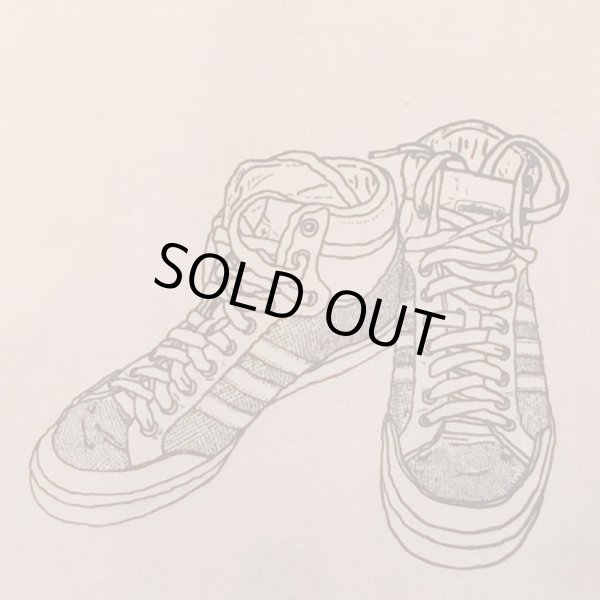 画像2: littlecloud 薄手コットンバッグ・スニーカー（Mサイズ）／ブルーグレー系 (2)