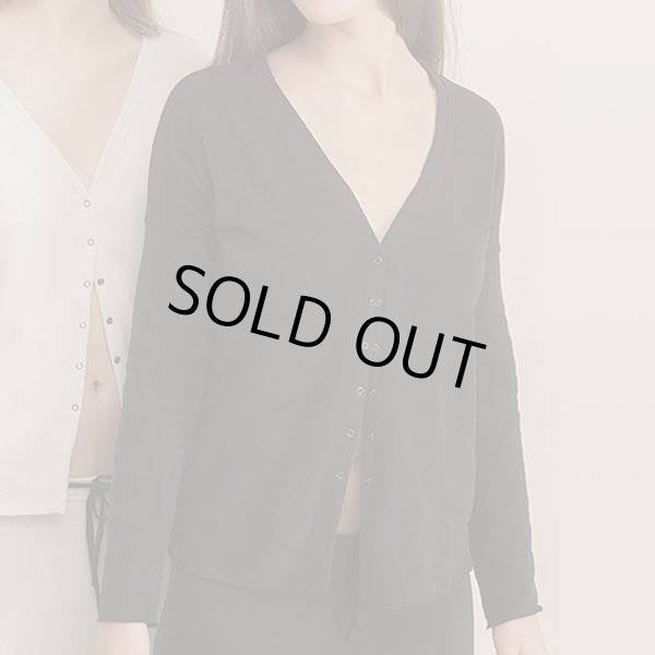 画像2: album di famiglia レディース SLIM カーディガン／BLACK (Sのみ) (2)