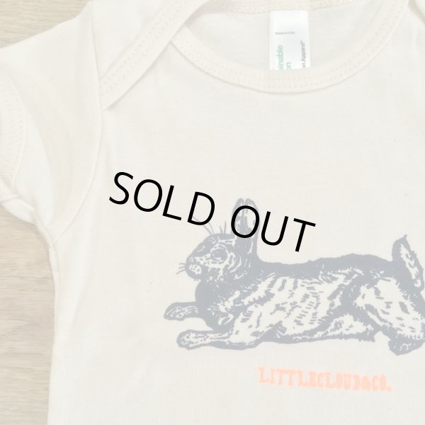 画像3: little cloud baby ウサギプリント-TEE（USネック）３〜６ヶ月／クリーム (3)