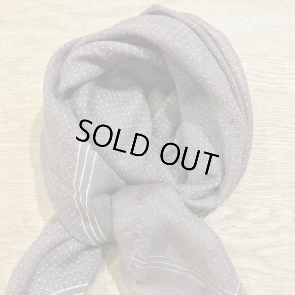 画像2: BONTON スカーフ（シルク混／ドット）／065 GRIS ELEPHANT (2)