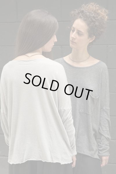 画像4: album di famiglia -LIMITED- レディース BIG T-シャツ（カシミア混）／GRAY (4)