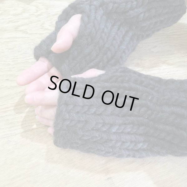 画像3: album di famiglia -LIMITED- レディース ニットグローブ／ALMOST BLACK (3)