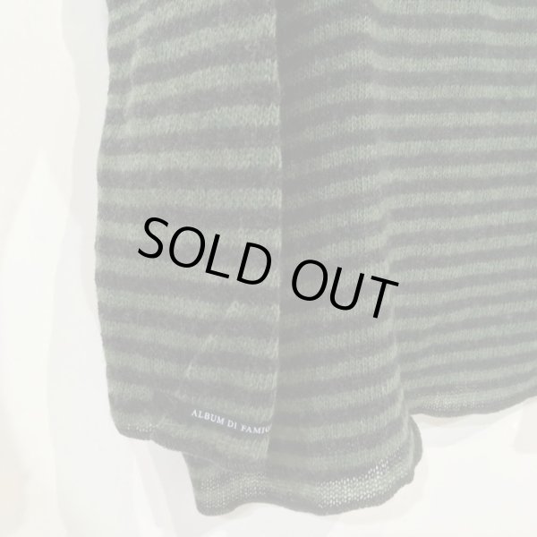 画像4: album di famiglia  ユニセックス ボーダータートルネック／GREEN(M/Lのみ) (4)