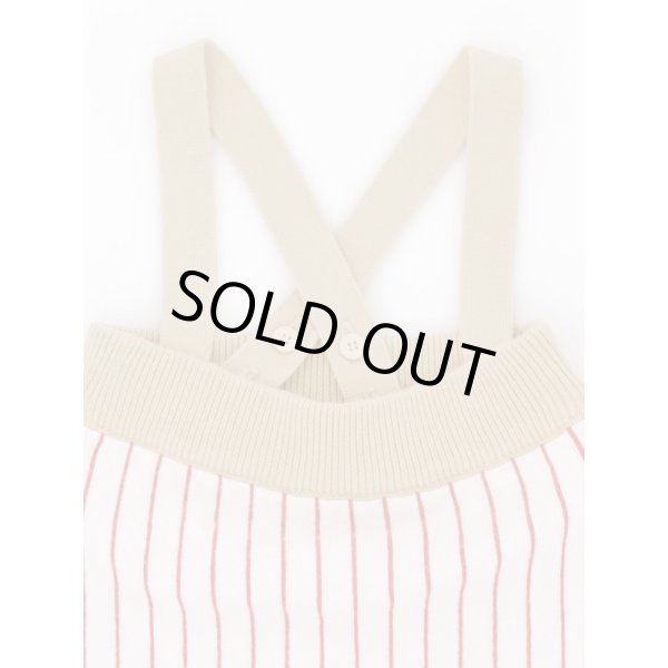 画像2: tinycottons BABY パンツ："ストライプ”／PALE PINK-RED (2)