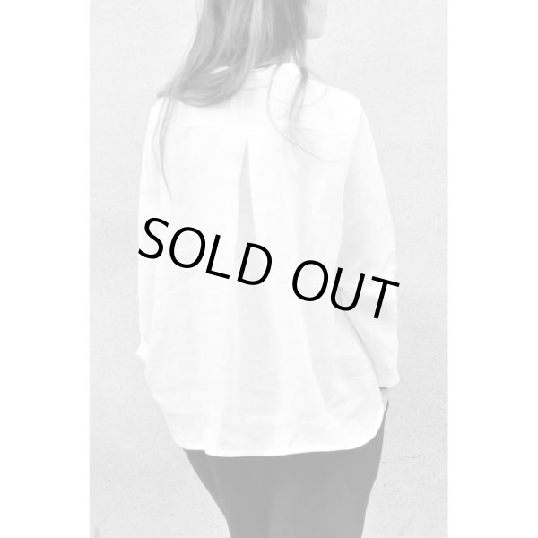 画像7: VDJ COLLECTION レディース プリーツシャツブラウス／LIN BLANC(サイズ2のみ) (7)