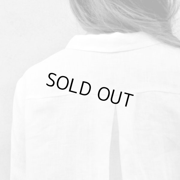 画像8: VDJ COLLECTION レディース プリーツシャツブラウス／LIN BLANC(サイズ2のみ) (8)