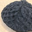 画像3: HILAND 2000 KIDS ウールニット・ケーブル編みベレー帽／チャコール (3)