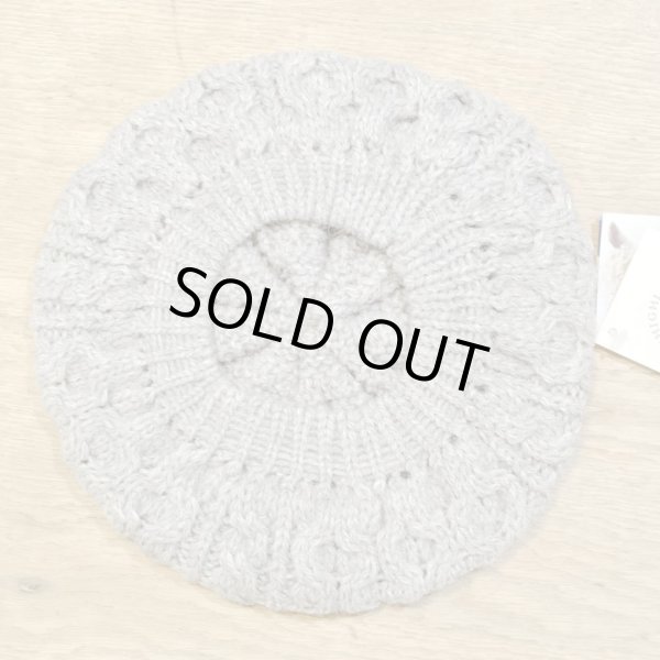 画像2: HILAND 2000 KIDS ウールニット・ケーブル編みベレー帽／ナチュラル (2)