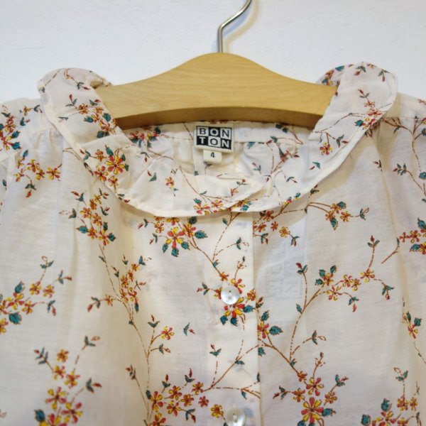 画像2: BONTON プリントブラウス NECTARIN3／803 IMP MARRON (4,8才) (2)