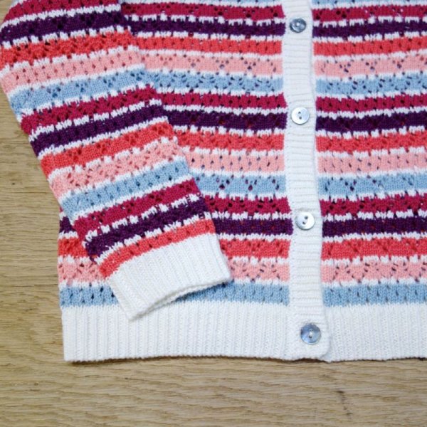 画像4: BONTON マルチストライプ カーディガン／700 RAY MULTICOL(4,6,8才) (4)