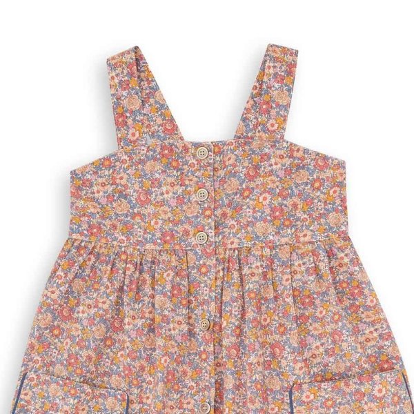 画像6: BONTON リバティ ワンピース NOYAU／805 IMP BLEU (4才のみ) (6)