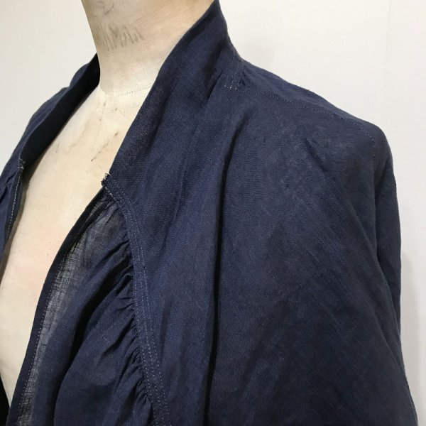 画像3: MAKIE WOMEN'S リネンオープンジャケット HEENA／NAVY (3)