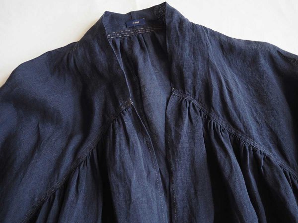 画像8: MAKIE WOMEN'S リネンオープンジャケット HEENA／NAVY (8)