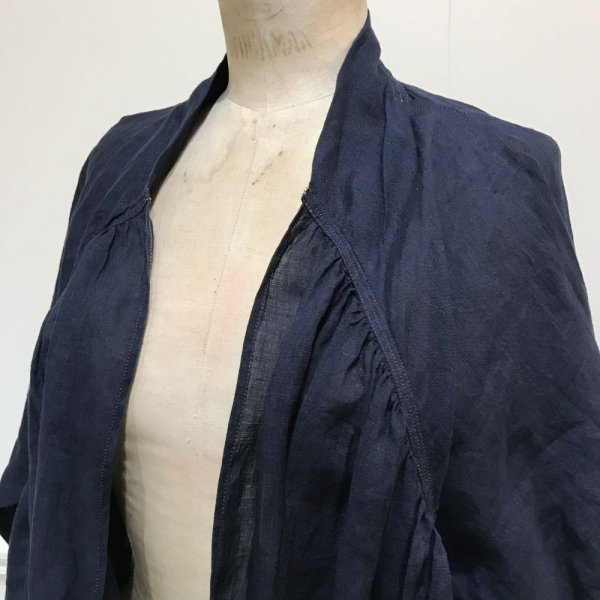 画像2: MAKIE WOMEN'S リネンオープンジャケット HEENA／NAVY (2)