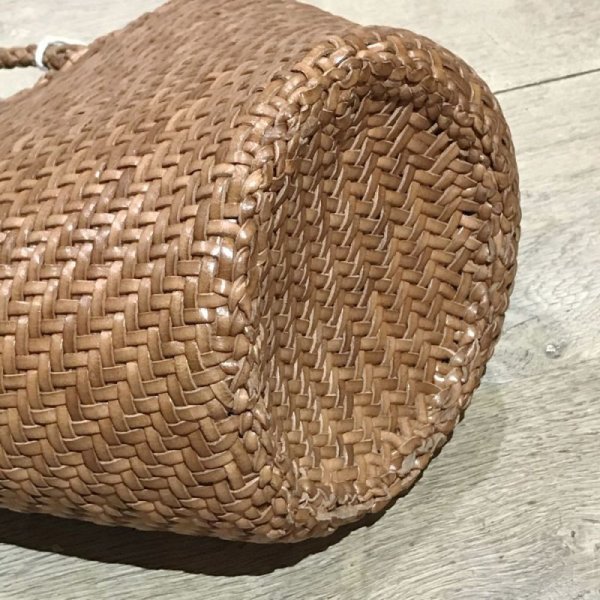 画像5: MAKIE HOME X DRAGON 革の編込みバスケット／TAN (5)