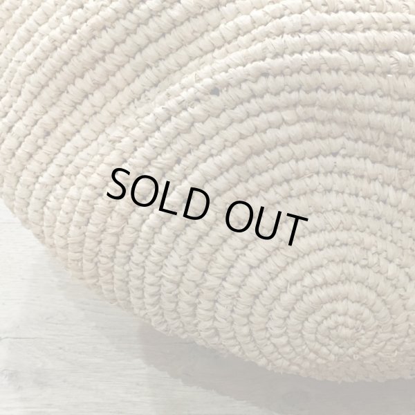 画像5: NORO トリムラインの入ったラフィアバッグ／NATURALL-BLUELINE (5)