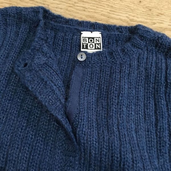 画像3: BONTON リブカーディガン／495 SHARK(4,10才) (3)