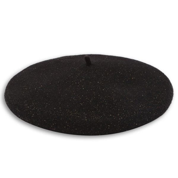 画像3: BONTON ウール・ベレー帽（ラメ混）／951 NOIR (3)