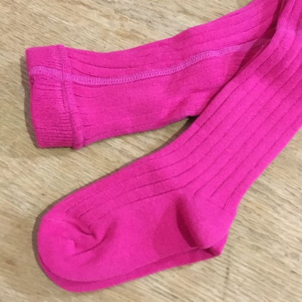 画像2: BONTON BEBE リブタイツ／490 ROSE SHOCKING (2)