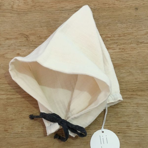 画像3: liili BABY ボンネットPIXIE（６〜１８ヶ月） -18AW／VANILLA(紐ホワイト) (3)