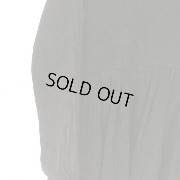 画像5: VDJ UNIFORM ベロア・ロングスリーブ-プリーツワンピース／VELOURS NOIR(T2のみ) (5)