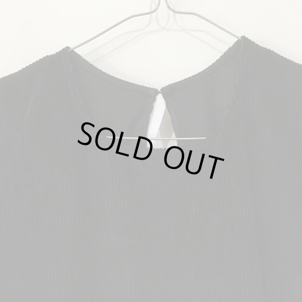 画像3: VDJ UNIFORM ベロア・ロングスリーブ-プリーツワンピース／VELOURS NOIR(T2のみ) (3)