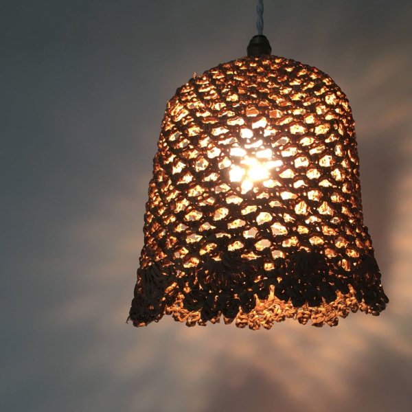 画像2: NORO ラフィア・ランプシェード MEDIUM （シリンダーシェイプ） / NATURAL (2)