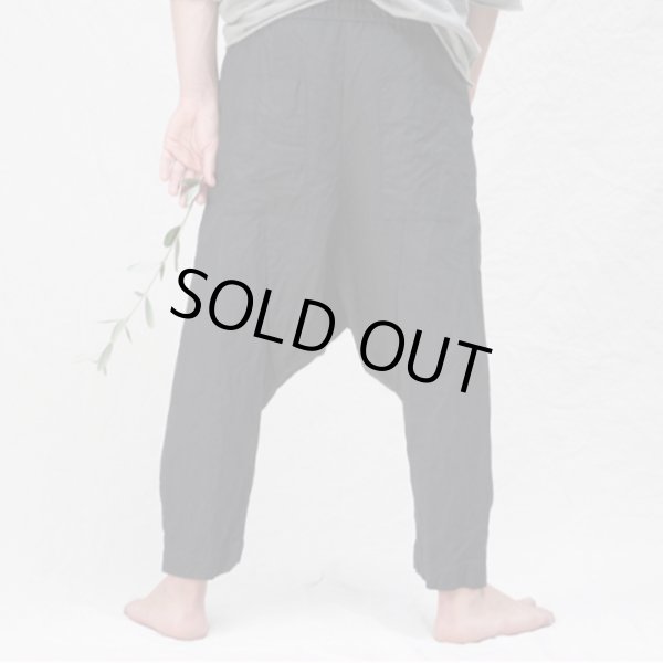 画像2: album di famiglia WRINKLED THAI-TROUSERS リミテッド #U2364／BLACK  (2)