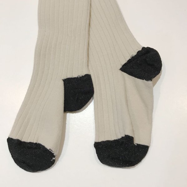 画像3: SUIS MOI... ２トーンタイツ (WOMENS)／ECRU-BLACK (3)