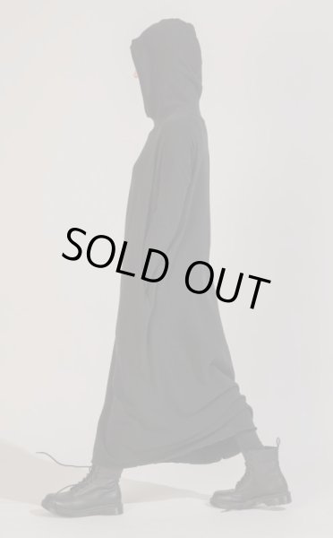 画像9: album di famiglia 31_105  ロング・フーディードレス　／　BLACK (9)