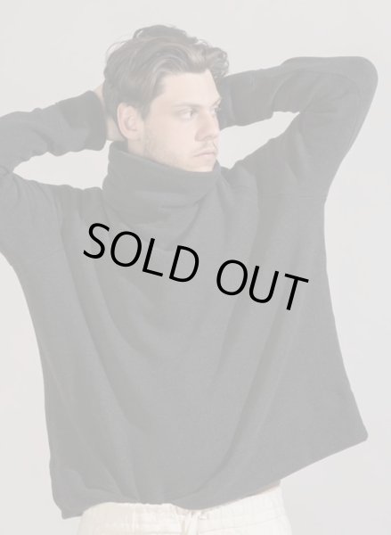 画像5: album di famiglia U1905  ユニセックス・タートルネックプルオーバー　／　BLACK (5)